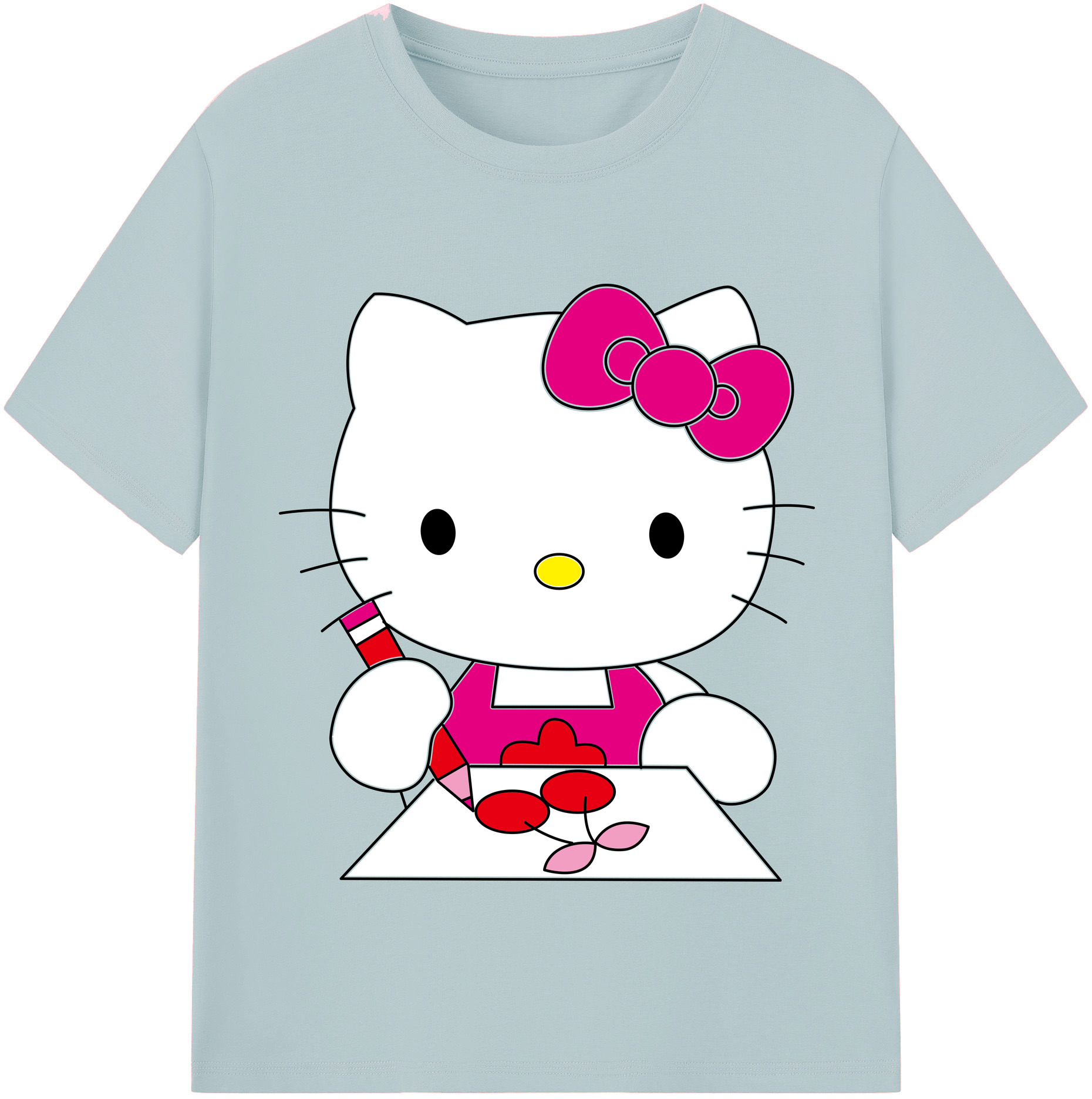（画像用） Hello Kitty ハローキティ 綿100％半袖Tシャツ（フロントプリント）